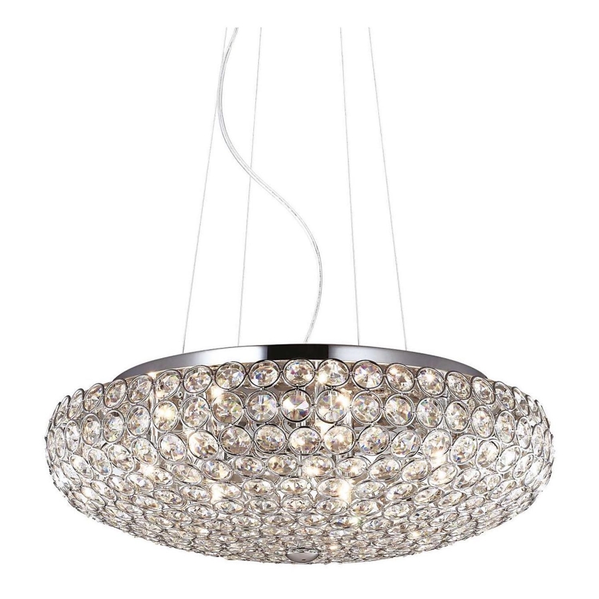 Ideal Lux - Κρυστάλλινο κρεμαστό φωτιστικό οροφής LED  KING 7xG9/3W/230V διάμετρος 46 cm γυαλιστερό χρώμιο