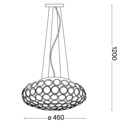 Ideal Lux - Κρυστάλλινο κρεμαστό φωτιστικό οροφής LED  KING 7xG9/3W/230V διάμετρος 46 cm γυαλιστερό χρώμιο