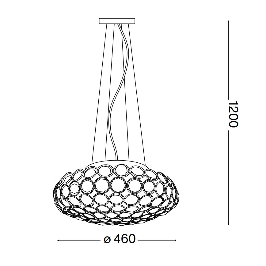 Ideal Lux - Κρυστάλλινο κρεμαστό φωτιστικό οροφής LED  KING 7xG9/3W/230V διάμετρος 46 cm γυαλιστερό χρώμιο