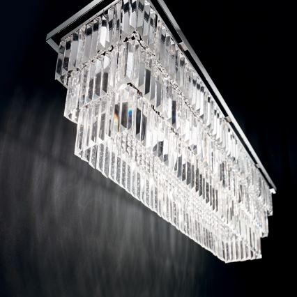 Ideal Lux - Κρυστάλλινο κρεμαστό φωτιστικό οροφής MARTINEZ 8xE14/40W/230V γυαλιστερό χρώμιο