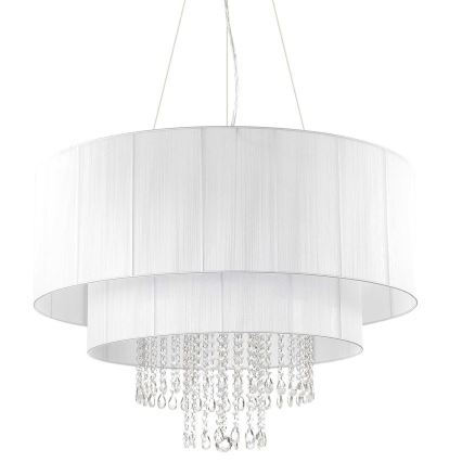 Ideal Lux - Κρυστάλλινο κρεμαστό φωτιστικό οροφής OPERA 10xE27/60W/230V διάμετρος 90 cm λευκό
