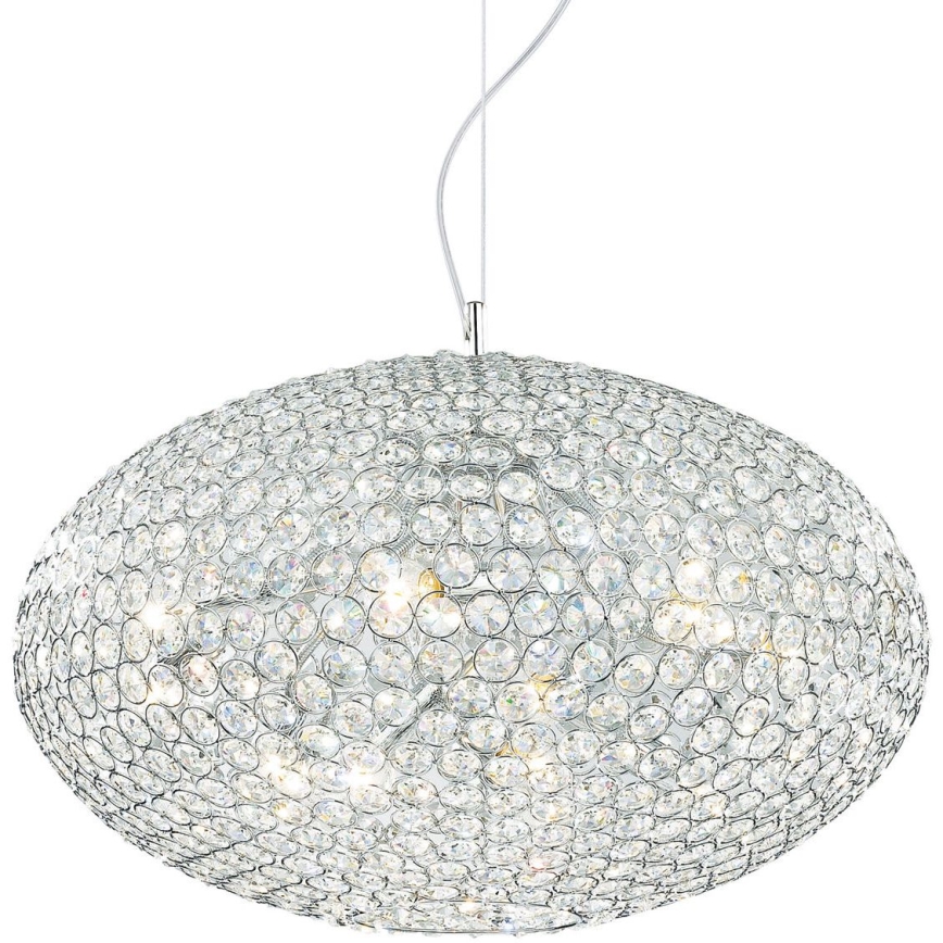 Ideal Lux - Κρυστάλλινο κρεμαστό φωτιστικό οροφής ORION 12xE14/40W/230V διάμετρος 60 cm ασημί