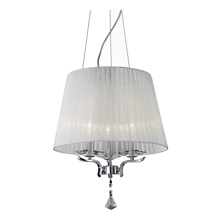 Ideal Lux - Κρυστάλλινο κρεμαστό φωτιστικό οροφής PEGASO 3xE14/28W/230V διάμετρος 40 cm γυαλιστερό χρώμιο