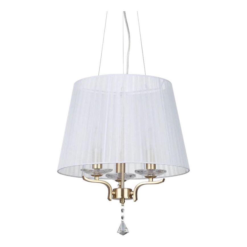 Ideal Lux - Κρυστάλλινο κρεμαστό φωτιστικό οροφής PEGASO 3xE14/28W/230V διάμετρος 40 cm χρυσό