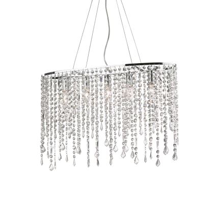 Ideal Lux - Κρυστάλλινο κρεμαστό φωτιστικό οροφής RAIN 5xE14/40W/230V διαφανή