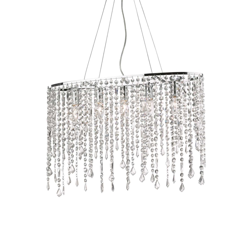 Ideal Lux - Κρυστάλλινο κρεμαστό φωτιστικό οροφής RAIN 5xE14/40W/230V διαφανή