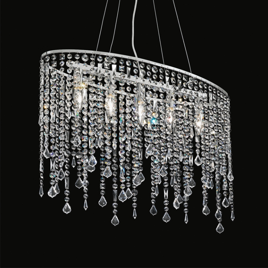 Ideal Lux - Κρυστάλλινο κρεμαστό φωτιστικό οροφής RAIN 5xE14/40W/230V διαφανή