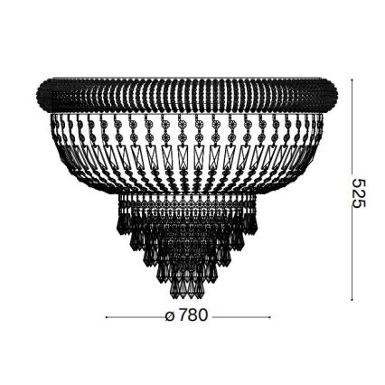 Ideal Lux - Κρυστάλλινο φωτιστικό οροφής DUBAI 24xE14/28W/230V διάμετρος 78 cm γυαλιστερό χρώμιο