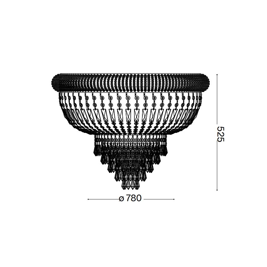 Ideal Lux - Κρυστάλλινο φωτιστικό οροφής DUBAI 24xE14/28W/230V διάμετρος 78 cm γυαλιστερό χρώμιο