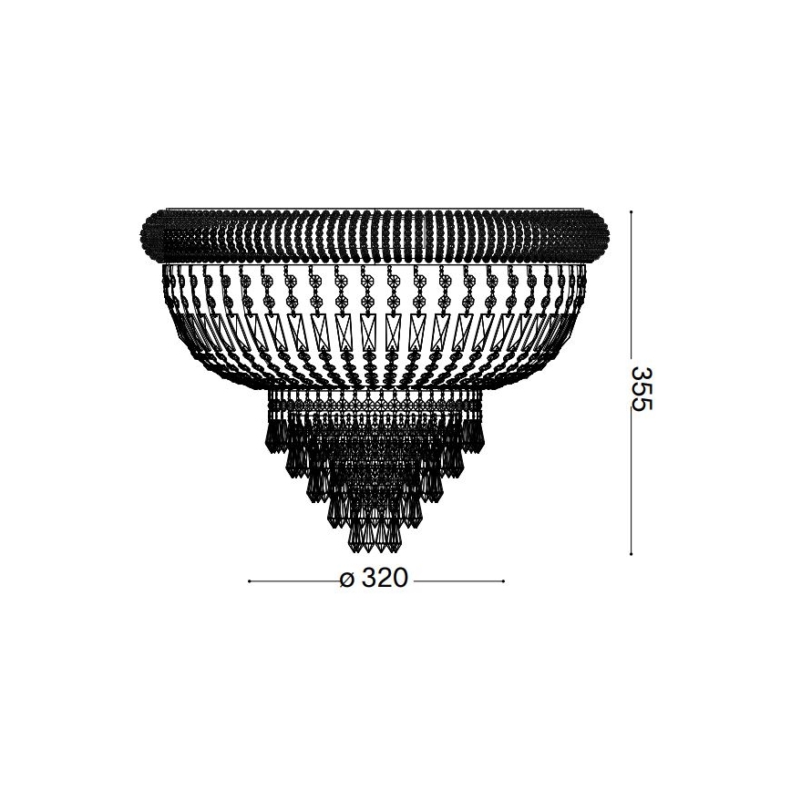 Ideal Lux - Κρυστάλλινο φωτιστικό οροφής DUBAI 3xE14/28W/230V διάμετρος 32 cm χρυσό