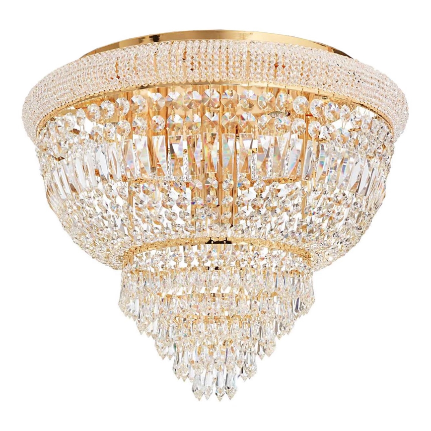 Ideal Lux - Κρυστάλλινο φωτιστικό οροφής DUBAI 6xE14/28W/230V διάμετρος 52 cm χρυσό