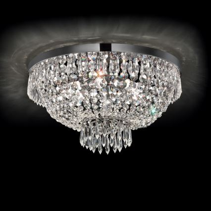 Ideal Lux - Κρυστάλλινο φωτιστικό οροφής LED CAESAR 6xG9/3W/230V διάμετρος 51 cm γυαλιστερό χρώμιο