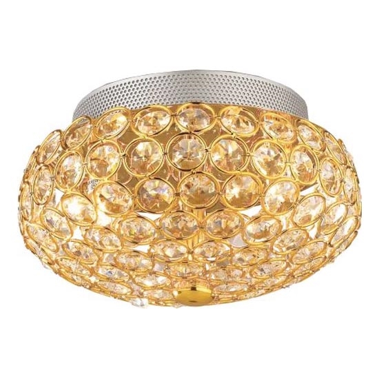 Ideal Lux - Κρυστάλλινο φωτιστικό οροφής LED KING 3xG9/3W/230V διάμετρος 25,5 cm χρυσό