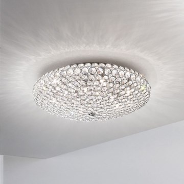 Ideal Lux - Κρυστάλλινο φωτιστικό οροφής LED KING 5xG9/3W/230V διάμετρος 38 cm γυαλιστερό χρώμιο