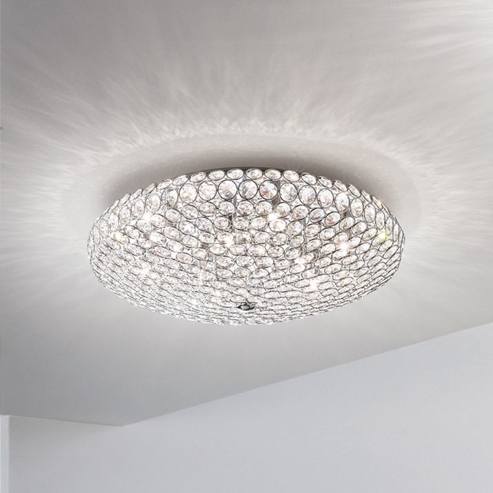Ideal Lux - Κρυστάλλινο φωτιστικό οροφής LED KING 5xG9/3W/230V διάμετρος 38 cm γυαλιστερό χρώμιο