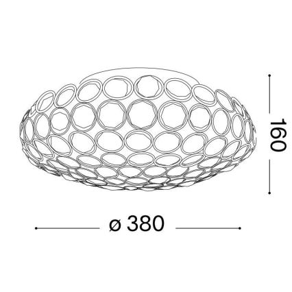 Ideal Lux - Κρυστάλλινο φωτιστικό οροφής LED KING 5xG9/3W/230V διάμετρος 38 cm χρυσαφί