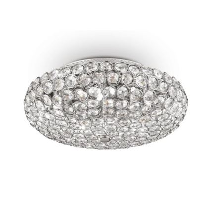 Ideal Lux - Κρυστάλλινο φωτιστικό οροφής LED KING 5xG9/3W/230V διάμετρος 38 cm γυαλιστερό χρώμιο