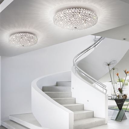 Ideal Lux - Κρυστάλλινο φωτιστικό οροφής LED KING 5xG9/3W/230V διάμετρος 38 cm γυαλιστερό χρώμιο