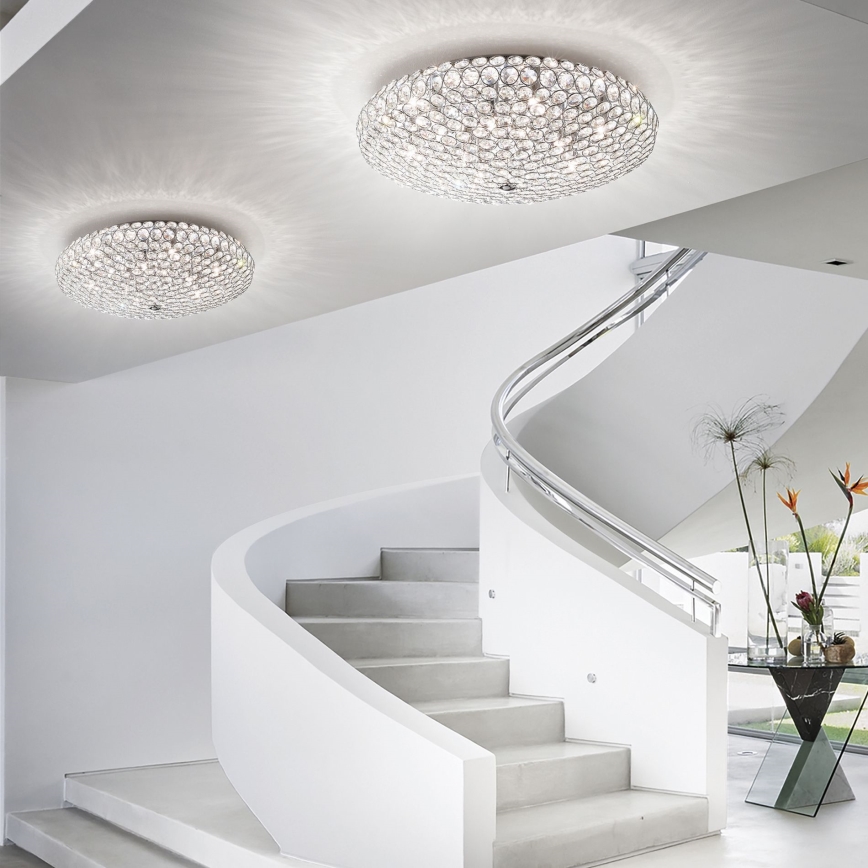 Ideal Lux - Κρυστάλλινο φωτιστικό οροφής LED KING 5xG9/3W/230V διάμετρος 38 cm γυαλιστερό χρώμιο
