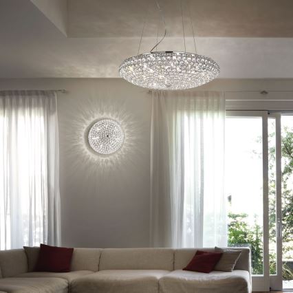 Ideal Lux - Κρυστάλλινο φωτιστικό οροφής LED KING 5xG9/3W/230V διάμετρος 38 cm γυαλιστερό χρώμιο