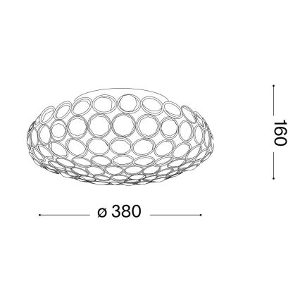 Ideal Lux - Κρυστάλλινο φωτιστικό οροφής LED KING 5xG9/3W/230V διάμετρος 38 cm γυαλιστερό χρώμιο