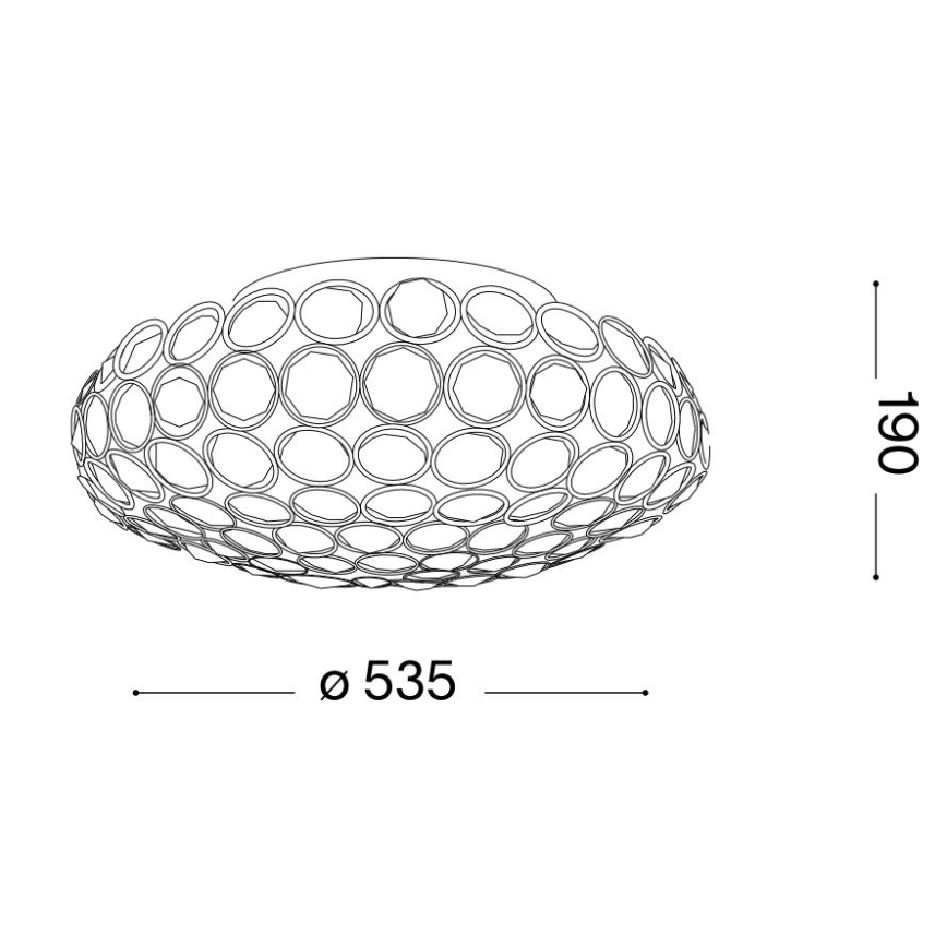 Ideal Lux - Κρυστάλλινο φωτιστικό οροφής LED KING 9xG9/3W/230V διάμετρος 53,5 cm γυαλιστερό χρώμιο