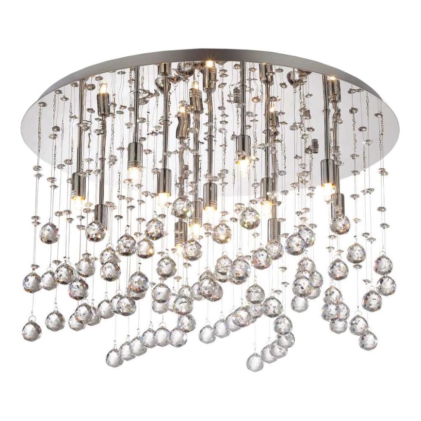 Ideal Lux - Κρυστάλλινο φωτιστικό οροφής LED MOONLIGHT 12xG9/3W/230V διάμετρος 60 cm γυαλιστερό χρώμιο