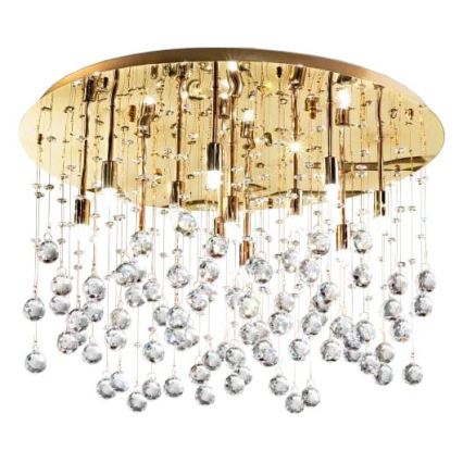 Ideal Lux - Κρυστάλλινο φωτιστικό οροφής LED MOONLIGHT 15xG9/3W/230V διάμετρος 80 cm χρυσό