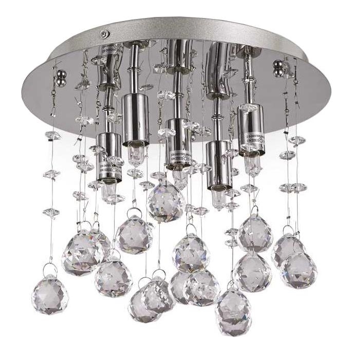 Ideal Lux - Κρυστάλλινο φωτιστικό οροφής LED MOONLIGHT 5xG9/3W/230V διάμετρος 26 cm γυαλιστερό χρώμιο