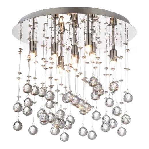 Ideal Lux - Κρυστάλλινο φωτιστικό οροφής LED MOONLIGHT 8xG9/3W/230V διάμετρος 40 cm γυαλιστερό χρώμιο