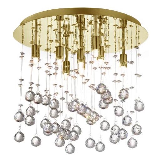 Ideal Lux - Κρυστάλλινο φωτιστικό οροφής LED MOONLIGHT 8xG9/3W/230V διάμετρος 40 cm χρυσό