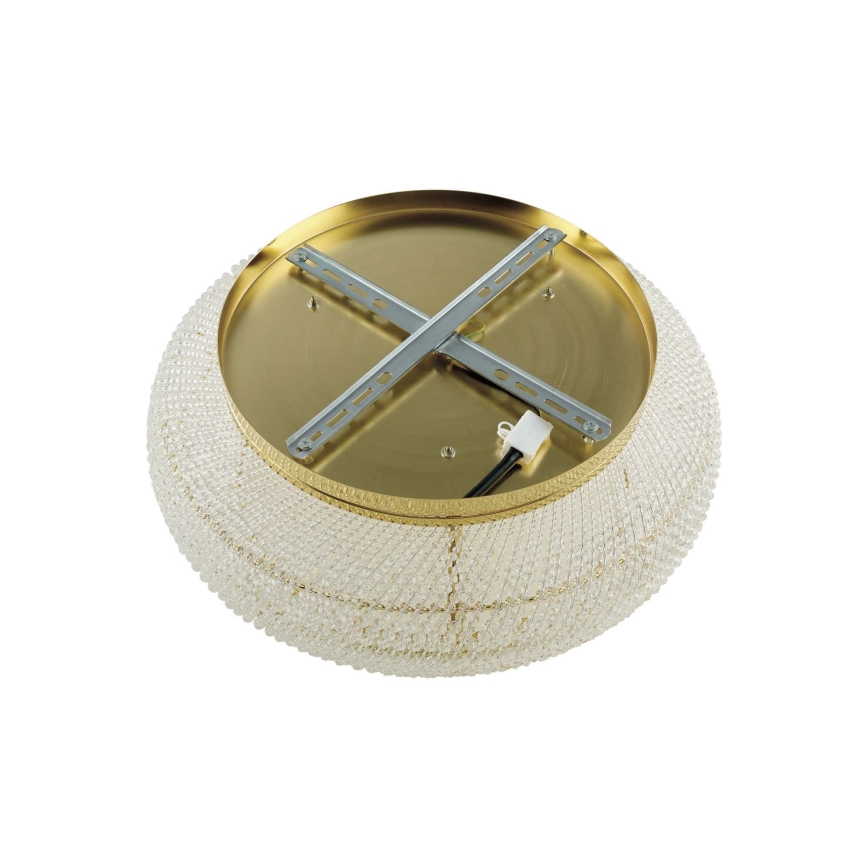 Ideal Lux - Κρυστάλλινο φωτιστικό οροφής PASHA 10xE14/40W/230V διάμετρος 55 cm χρυσαφί