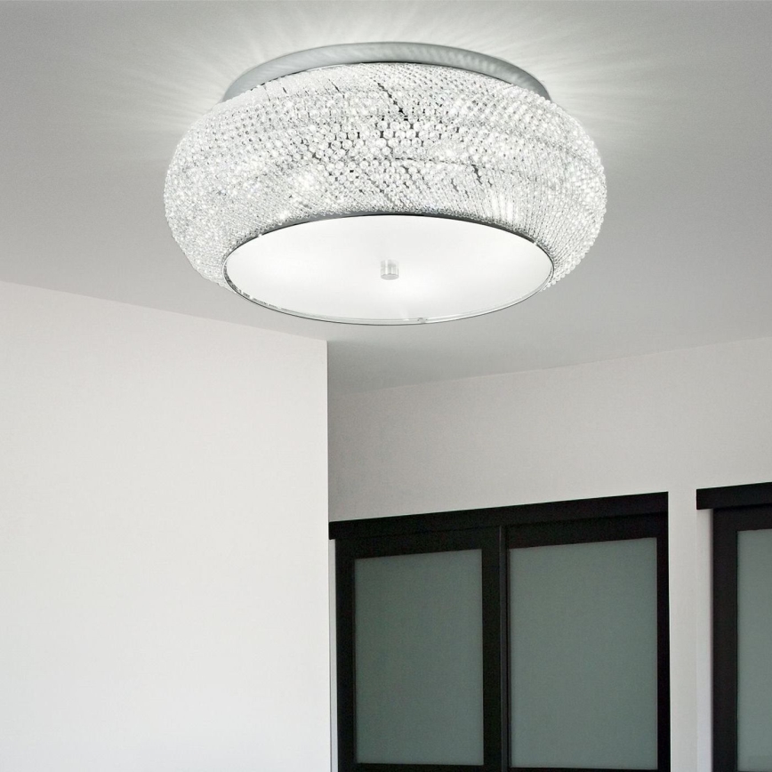 Ideal Lux - Κρυστάλλινο φωτιστικό οροφής PASHA 10xE14/40W/230V διάμετρος 55 γυαλιστερό χρώμιο