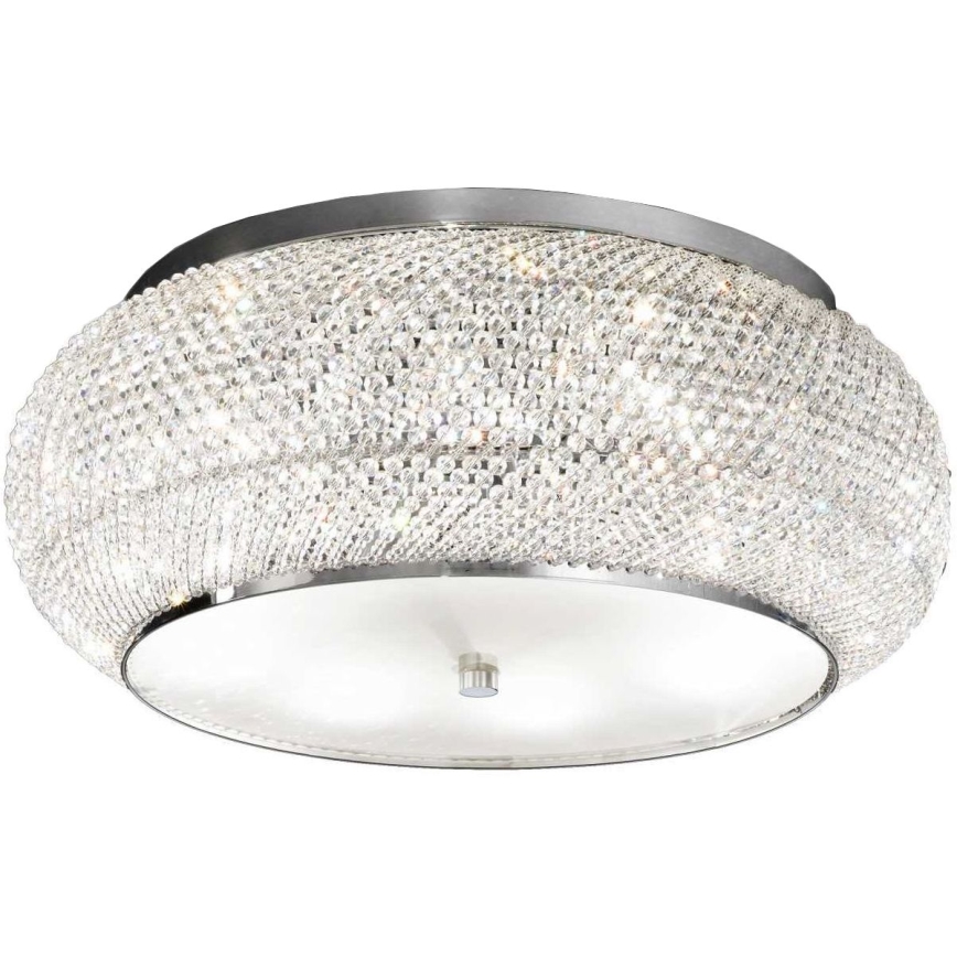 Ideal Lux - Κρυστάλλινο φωτιστικό οροφής PASHA 10xE14/40W/230V διάμετρος 55 γυαλιστερό χρώμιο