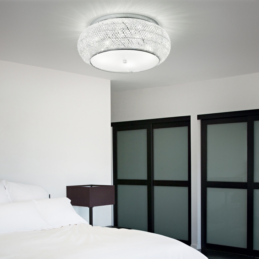 Ideal Lux - Κρυστάλλινο φωτιστικό οροφής PASHA 14xE14/40W/230V διάμετρος 65 γυαλιστερό χρώμιο