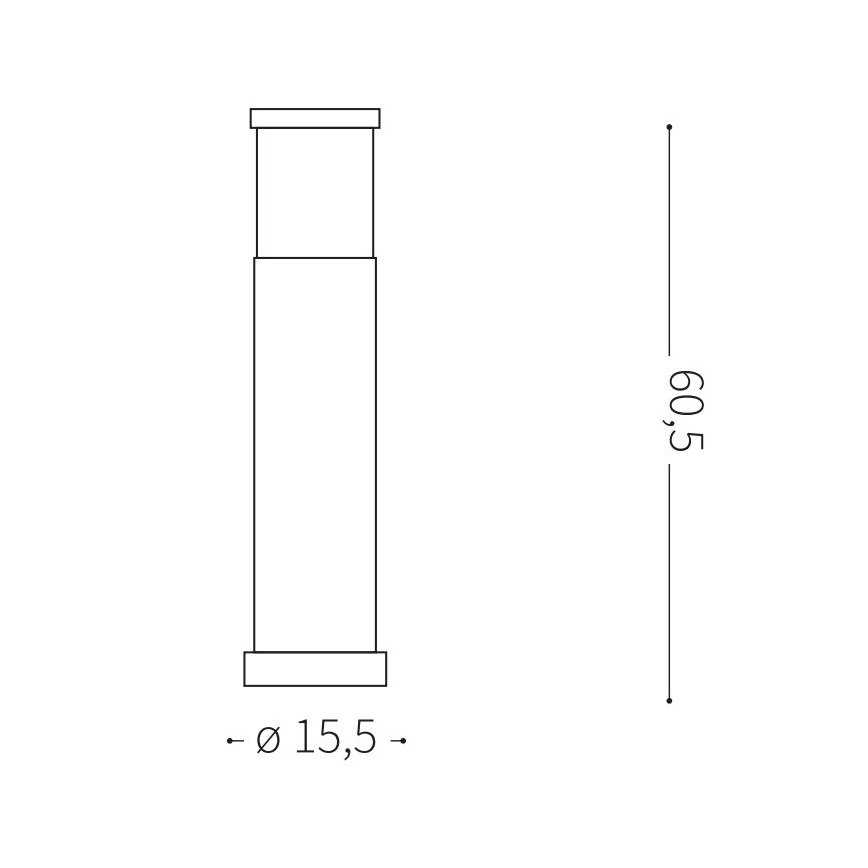 Ideal Lux - Λάμπα εξωτερικού χώρου 1xE27/42W/230V 60 cm IP44 ανθρακί