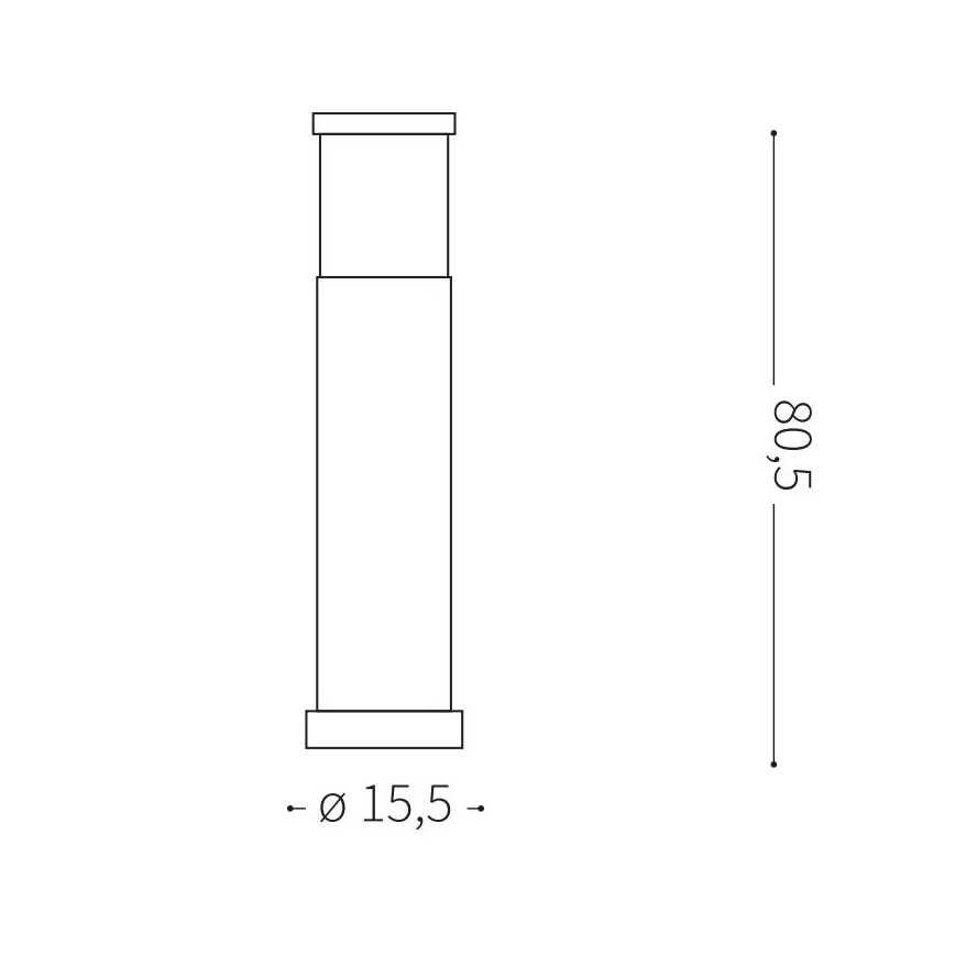 Ideal Lux - Λάμπα εξωτερικού χώρου 1xE27/42W/230V 80 cm IP44 ανθρακί