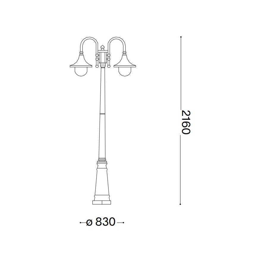 Ideal Lux - Λάμπα εξωτερικού χώρου 2xE27/60W/230V