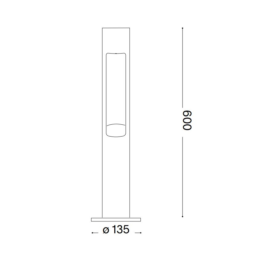 Ideal Lux - Λάμπα εξωτερικού χώρου ACQUA 1xG9/15W/230V 60 cm IP44 ανθρακί