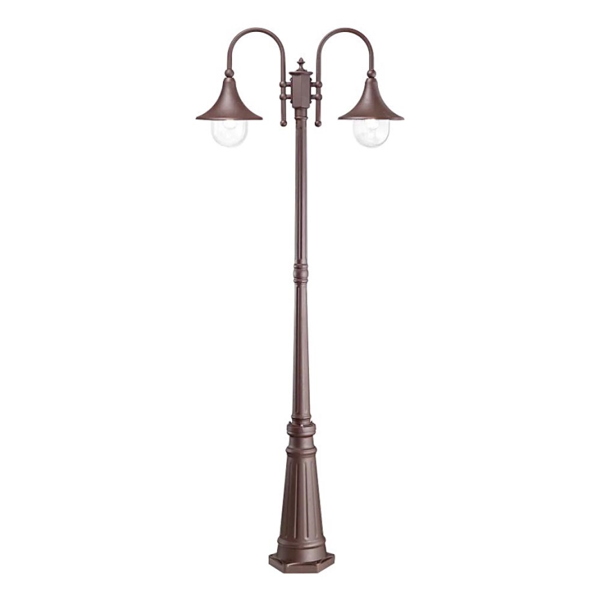 Ideal Lux - Λάμπα εξωτερικού χώρου CIMA 2xE27/52W/230V 216 cm IP43 καφέ