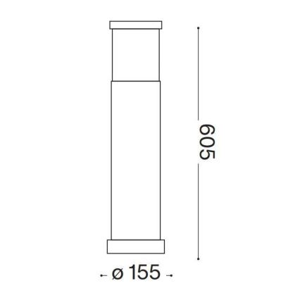 Ideal Lux - Λάμπα εξωτερικού χώρου TRONCO 1xE27/42W/230V 60,5 cm IP65 καφέ