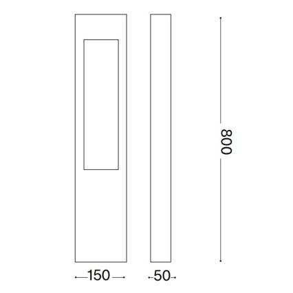 Ideal Lux - Λάμπα εξωτερικού χώρου VEGA 1xG9/15W/230V 80 cm IP44 καφέ