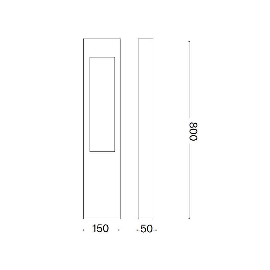 Ideal Lux - Λάμπα εξωτερικού χώρου VEGA 1xG9/15W/230V 80 cm IP44 καφέ