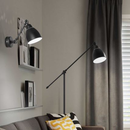 Ideal Lux - Λάμπα τοίχου 1xE27/60W/230V μαύρο