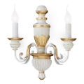 Ideal Lux - Λάμπα τοίχου FIRENZE 2xE14/40W/230V λευκό/χρυσό