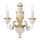 Ideal Lux - Λάμπα τοίχου FIRENZE 2xE14/40W/230V λευκό/χρυσό