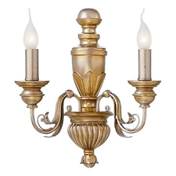 Ideal Lux - Λάμπα τοίχου FIRENZE 2xE14/40W/230V χρυσό