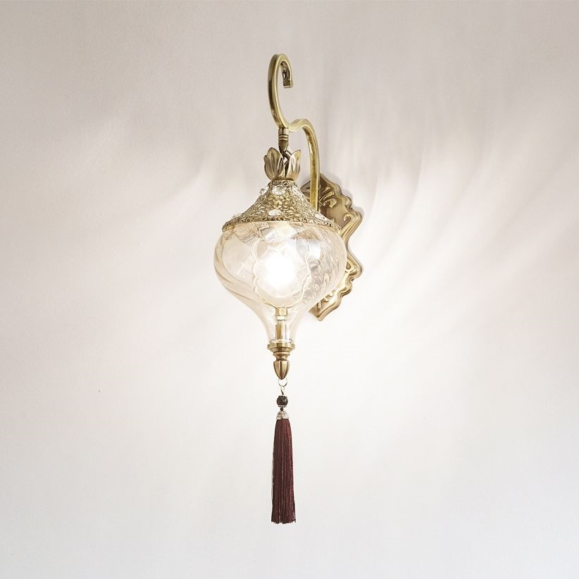 Ideal Lux - Λάμπα τοίχου HAREM 1xE27/42W/230V ορείχαλκος