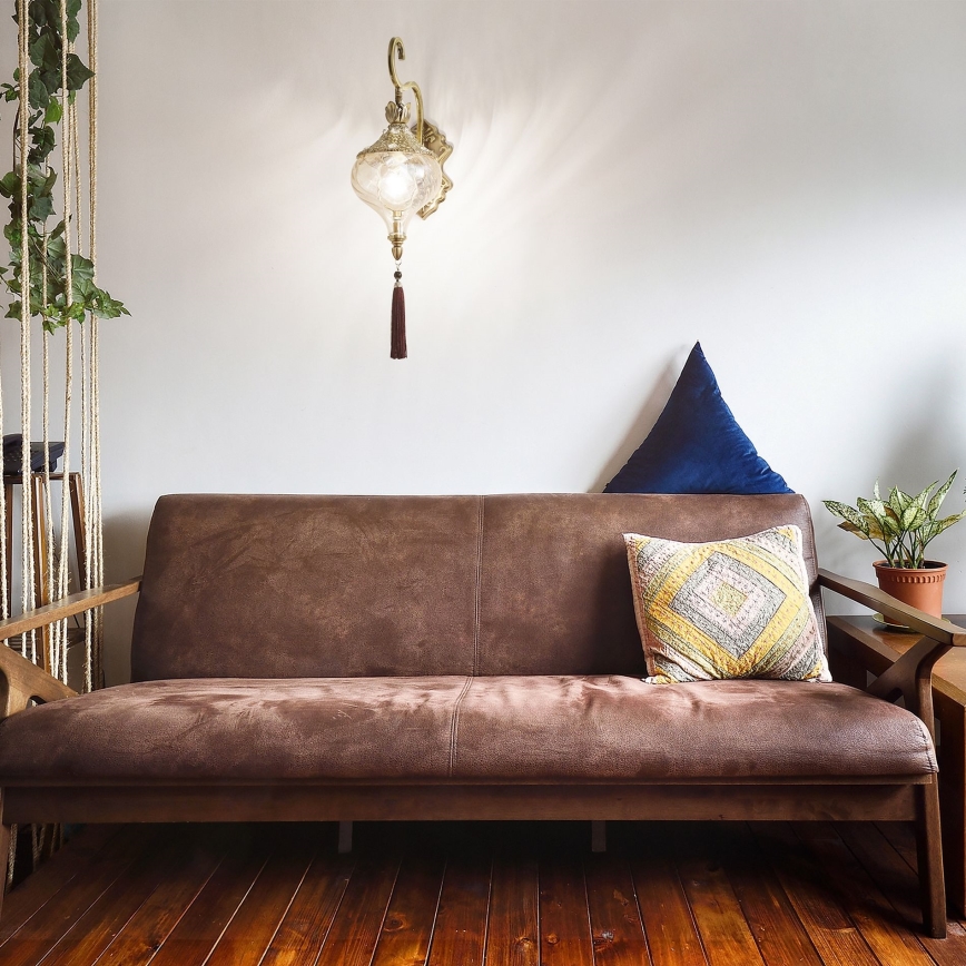 Ideal Lux - Λάμπα τοίχου HAREM 1xE27/42W/230V ορείχαλκος
