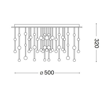 Ideal Lux - Πλαφονιέρα οροφής ντιμαριζόμενη LED ARMONY LED/48W/230V CRI 90 διάμετρος 50 cm λευκό